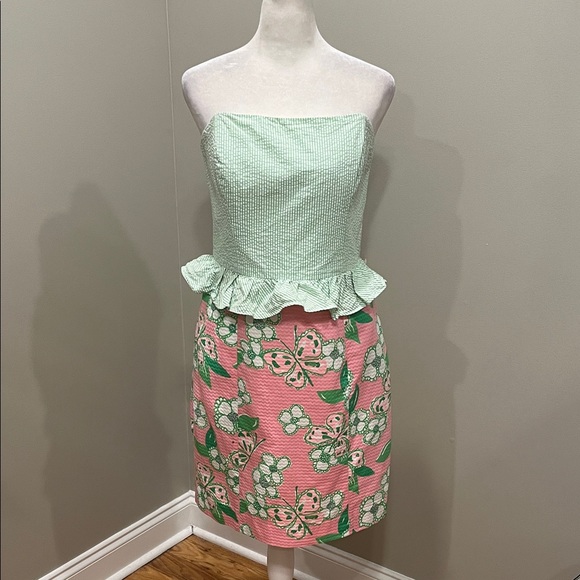 Lilly Pulitzer Lowe Mini Dress Pretty Pink Tootie Floral - Picture 1 of 7
